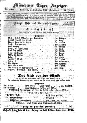 Münchener Tages-Anzeiger Mittwoch 3. September 1862
