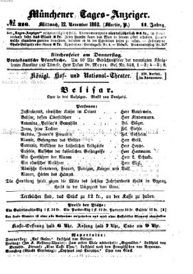 Münchener Tages-Anzeiger Mittwoch 12. November 1862
