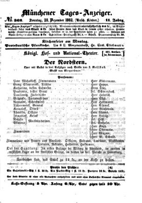 Münchener Tages-Anzeiger Sonntag 28. Dezember 1862