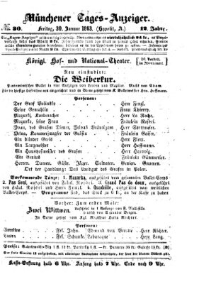 Münchener Tages-Anzeiger Freitag 30. Januar 1863