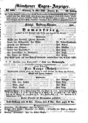 Münchener Tages-Anzeiger Mittwoch 6. Mai 1863