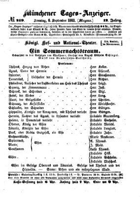 Münchener Tages-Anzeiger Sonntag 6. September 1863