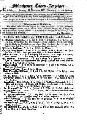 Münchener Tages-Anzeiger Samstag 26. September 1863