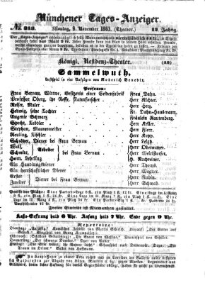 Münchener Tages-Anzeiger Montag 9. November 1863