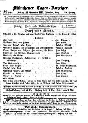 Münchener Tages-Anzeiger Freitag 27. November 1863