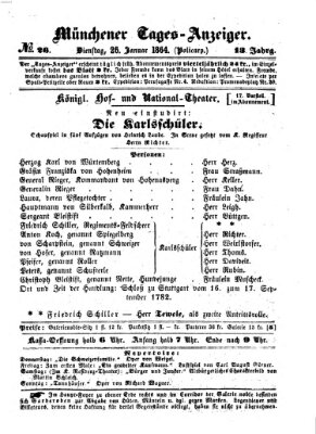 Münchener Tages-Anzeiger Dienstag 26. Januar 1864