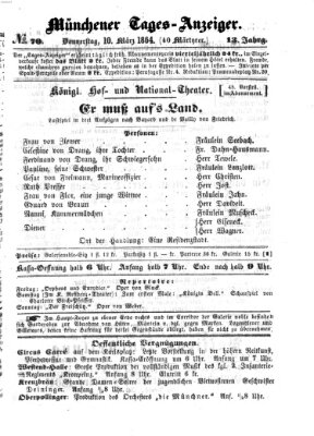 Münchener Tages-Anzeiger Donnerstag 10. März 1864