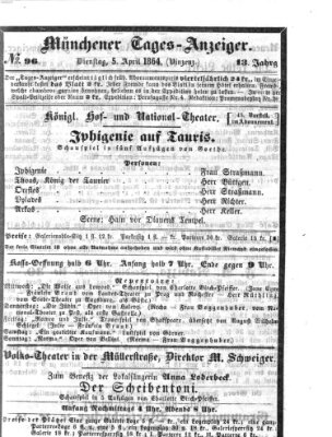Münchener Tages-Anzeiger Dienstag 5. April 1864
