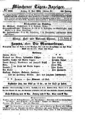 Münchener Tages-Anzeiger Freitag 8. Juli 1864