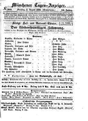 Münchener Tages-Anzeiger Dienstag 2. August 1864
