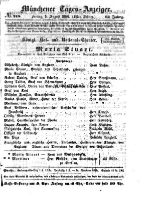 Münchener Tages-Anzeiger Freitag 5. August 1864