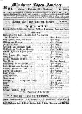Münchener Tages-Anzeiger Freitag 9. September 1864