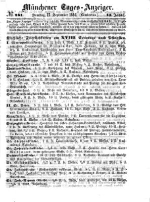 Münchener Tages-Anzeiger Samstag 17. September 1864
