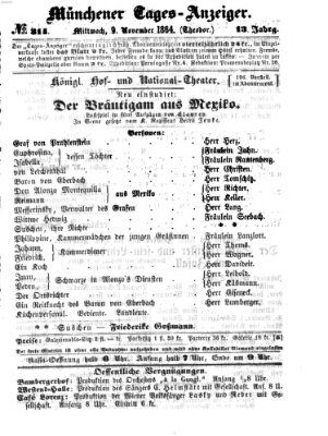 Münchener Tages-Anzeiger Mittwoch 9. November 1864