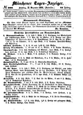 Münchener Tages-Anzeiger Samstag 31. Dezember 1864