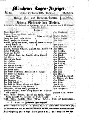 Münchener Tages-Anzeiger Freitag 24. Februar 1865
