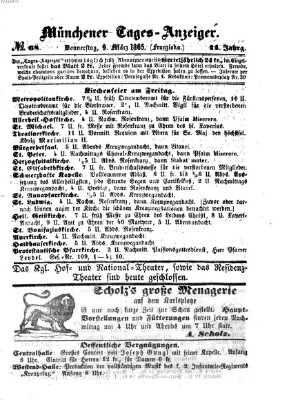 Münchener Tages-Anzeiger Donnerstag 9. März 1865