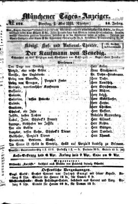Münchener Tages-Anzeiger Dienstag 2. Mai 1865