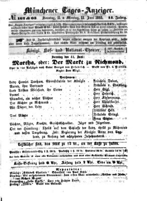 Münchener Tages-Anzeiger Sonntag 11. Juni 1865