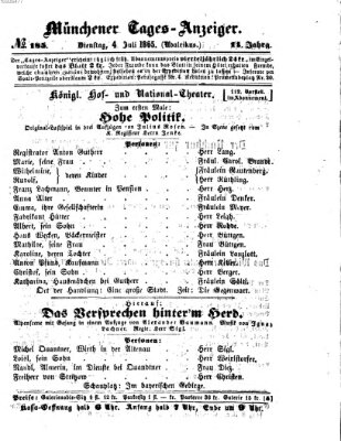 Münchener Tages-Anzeiger Dienstag 4. Juli 1865