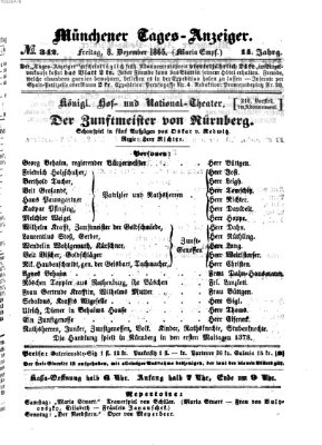 Münchener Tages-Anzeiger Freitag 8. Dezember 1865
