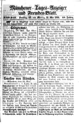 Münchener Tages-Anzeiger und Fremden-Blatt (Münchener Tages-Anzeiger) Sonntag 20. Mai 1866