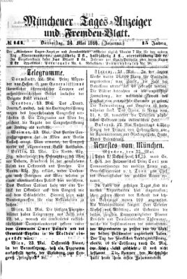 Münchener Tages-Anzeiger und Fremden-Blatt (Münchener Tages-Anzeiger) Donnerstag 24. Mai 1866