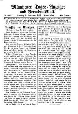 Münchener Tages-Anzeiger und Fremden-Blatt (Münchener Tages-Anzeiger) Samstag 8. September 1866