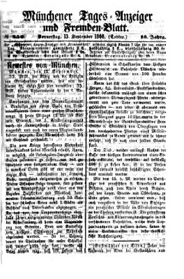 Münchener Tages-Anzeiger und Fremden-Blatt (Münchener Tages-Anzeiger) Donnerstag 13. September 1866