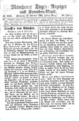 Münchener Tages-Anzeiger und Fremden-Blatt (Münchener Tages-Anzeiger) Mittwoch 10. Oktober 1866