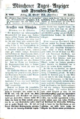 Münchener Tages-Anzeiger und Fremden-Blatt (Münchener Tages-Anzeiger) Freitag 26. Oktober 1866