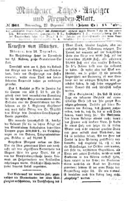 Münchener Tages-Anzeiger und Fremden-Blatt (Münchener Tages-Anzeiger) Donnerstag 27. Dezember 1866