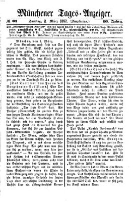 Münchener Tages-Anzeiger Samstag 2. März 1867