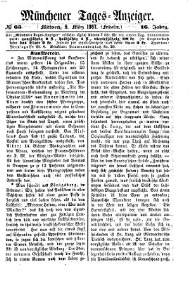 Münchener Tages-Anzeiger Mittwoch 6. März 1867
