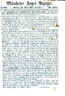 Münchener Tages-Anzeiger Dienstag 26. März 1867