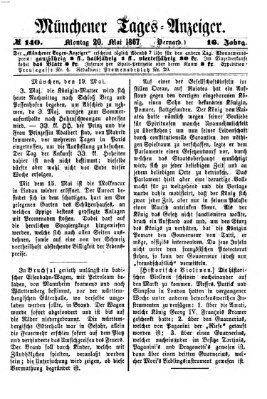Münchener Tages-Anzeiger Montag 20. Mai 1867