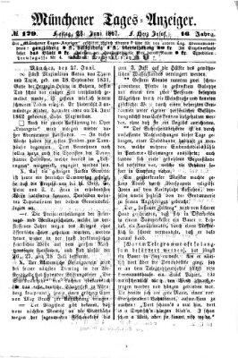 Münchener Tages-Anzeiger Freitag 28. Juni 1867