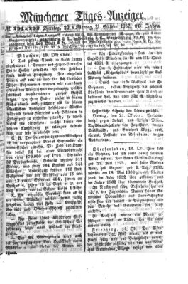 Münchener Tages-Anzeiger Sonntag 20. Oktober 1867