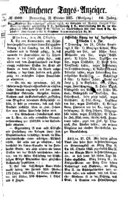 Münchener Tages-Anzeiger Donnerstag 31. Oktober 1867