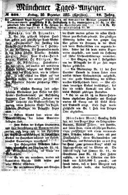 Münchener Tages-Anzeiger Freitag 20. Dezember 1867