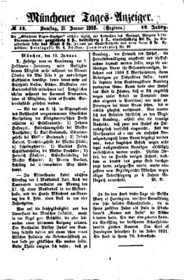 Münchener Tages-Anzeiger Samstag 11. Januar 1868