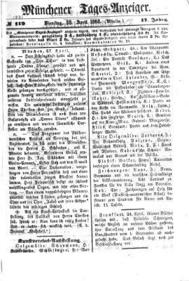 Münchener Tages-Anzeiger Dienstag 28. April 1868