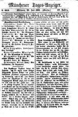 Münchener Tages-Anzeiger Mittwoch 29. Juli 1868