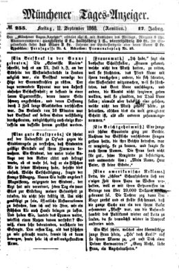 Münchener Tages-Anzeiger Freitag 11. September 1868