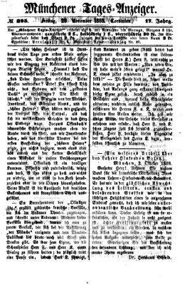 Münchener Tages-Anzeiger Freitag 20. November 1868