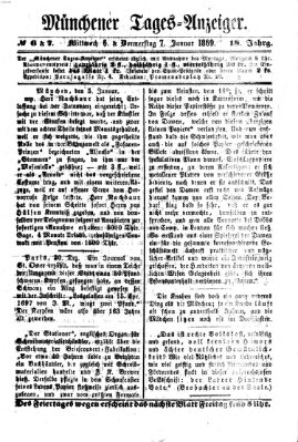 Münchener Tages-Anzeiger Donnerstag 7. Januar 1869