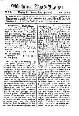 Münchener Tages-Anzeiger Dienstag 26. Januar 1869