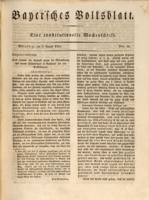 Bayerisches Volksblatt Samstag 8. August 1829