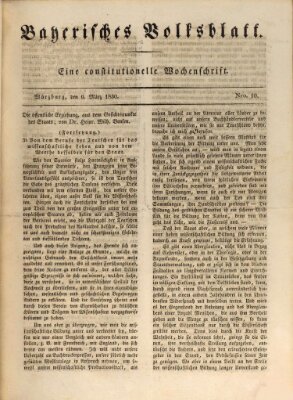 Bayerisches Volksblatt Samstag 6. März 1830