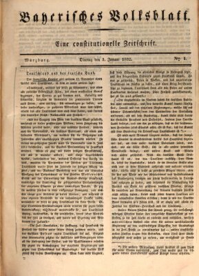 Bayerisches Volksblatt Dienstag 3. Januar 1832